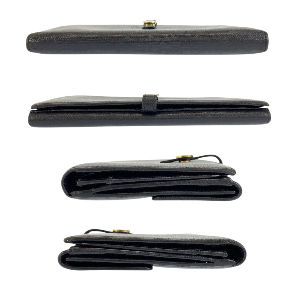 Chanel Black Leather Wallet (Bi-Fold) (Pre-Owned)
