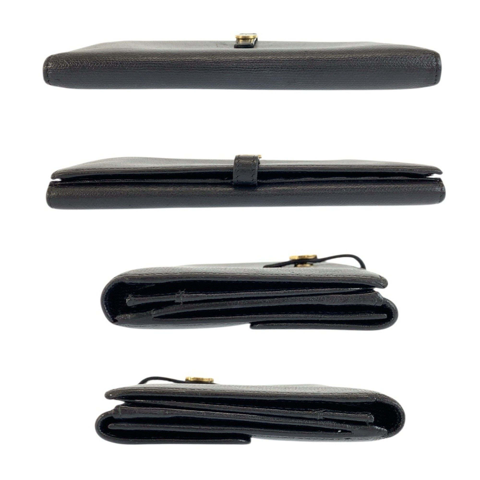 Chanel Black Leather Wallet (Bi-Fold) (Pre-Owned)