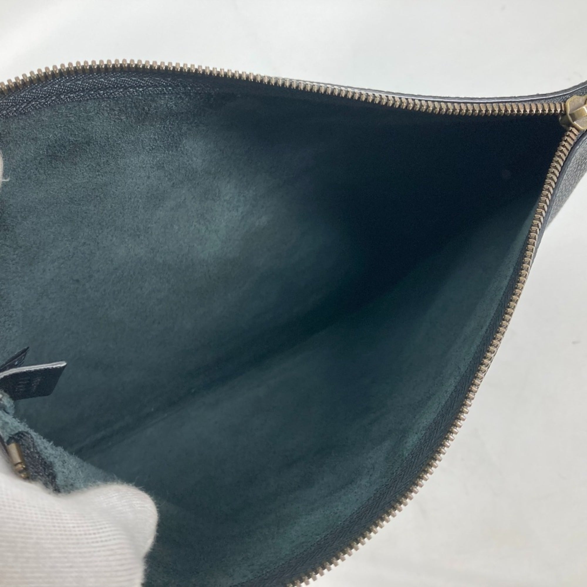 Gucci Black Leather Clutch Bag Pouch (Pre-Owned)