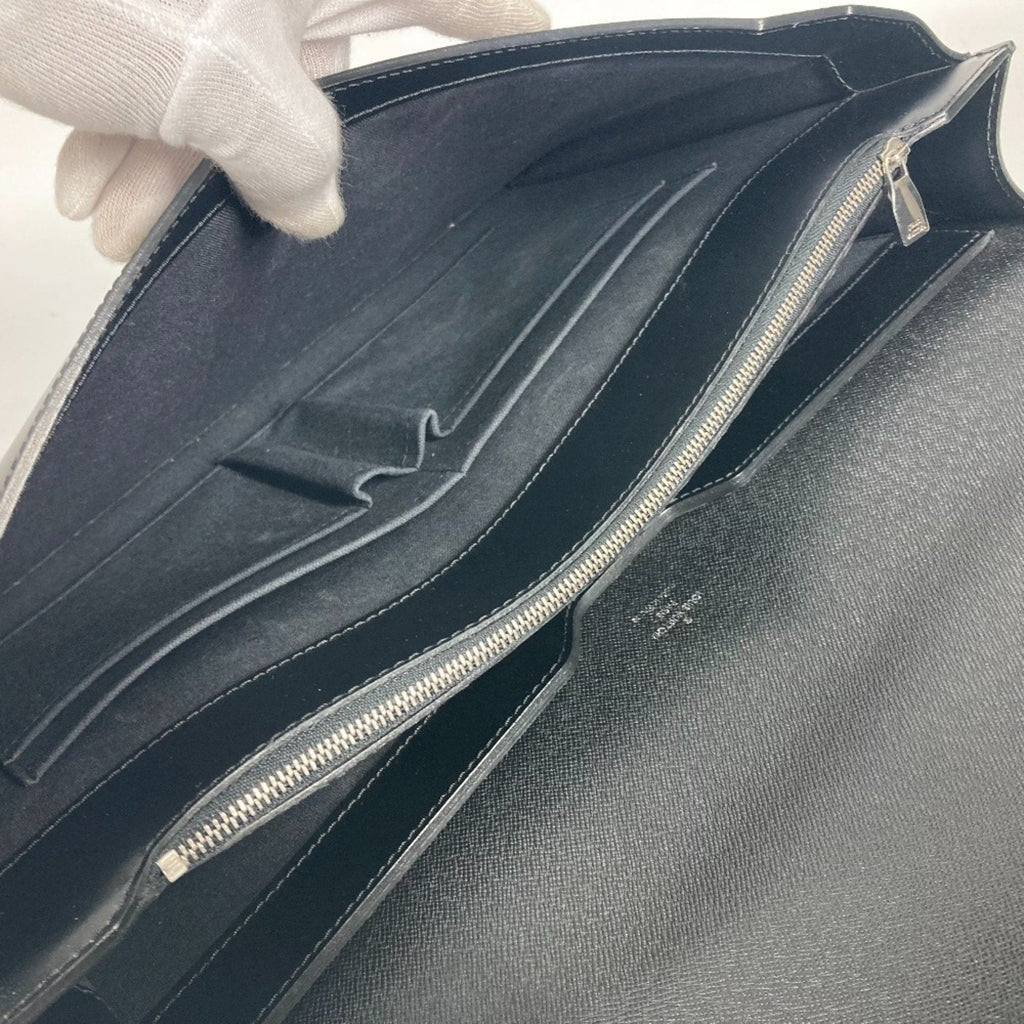 Louis Vuitton Black Noir Epi Leather Briefcase Handbag (Pre-Owned)