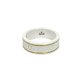 Gucci Gold White Ceramic Band Ring (Pre-Owned)