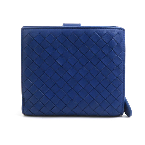 Bottega Veneta Blue Leather Wallet (Bi-Fold) (Pre-Owned)