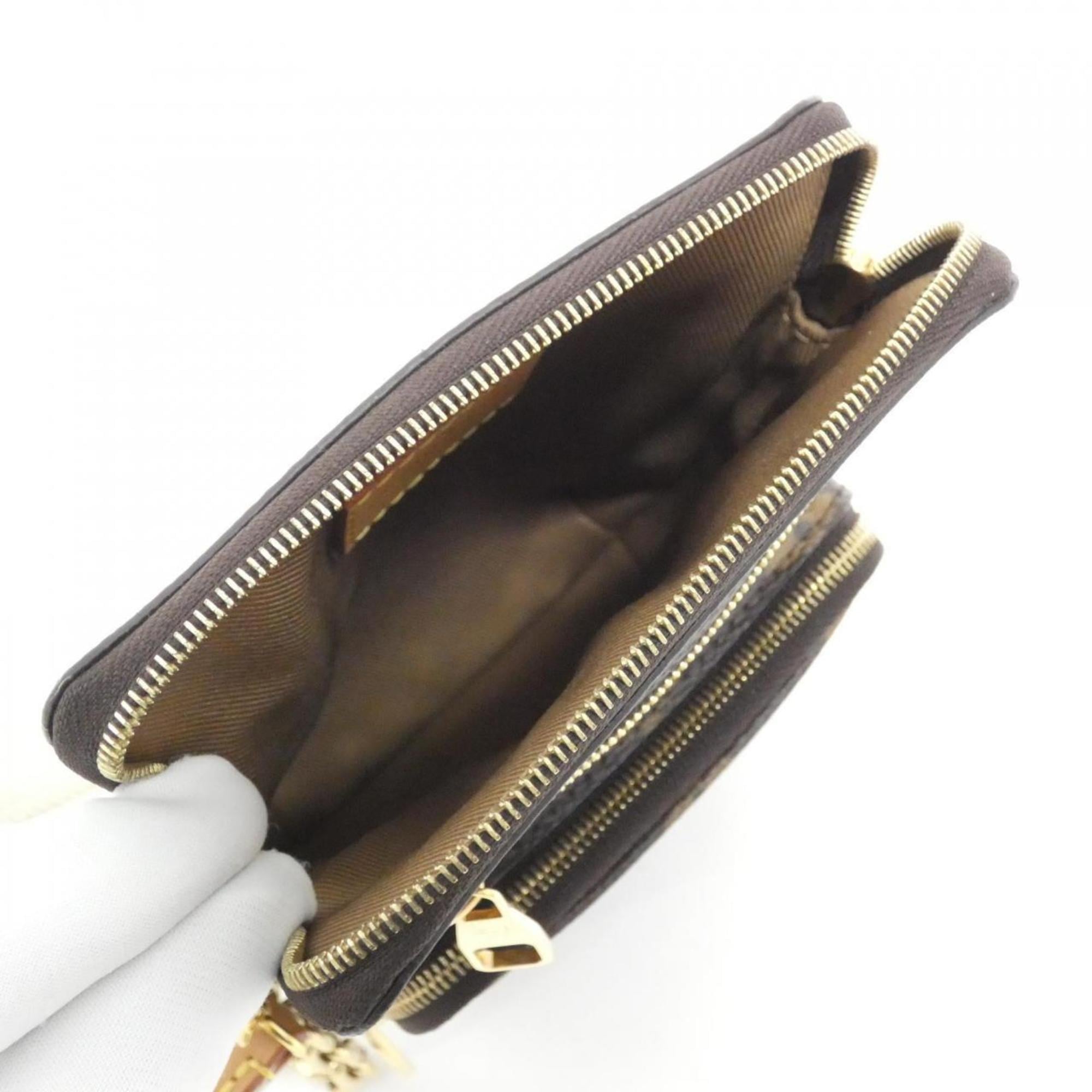 Louis Vuitton Marron Coated Canvas Shoulder Bag (Pre-Owned)