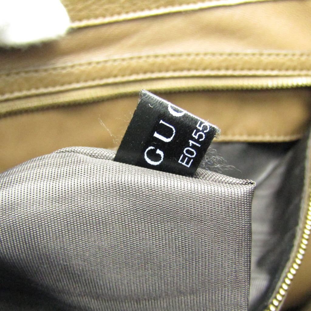 Gucci Bamboo Shoulder Bag Leather Brown Leather Shoulder Bag Bag (Pre-Owned)