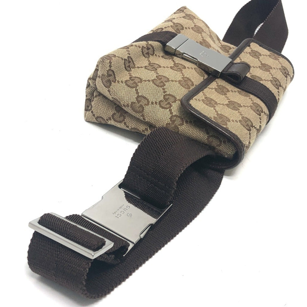 Gucci Beige Brown Gg Canvas Fanny Pack (Pre-Owned)