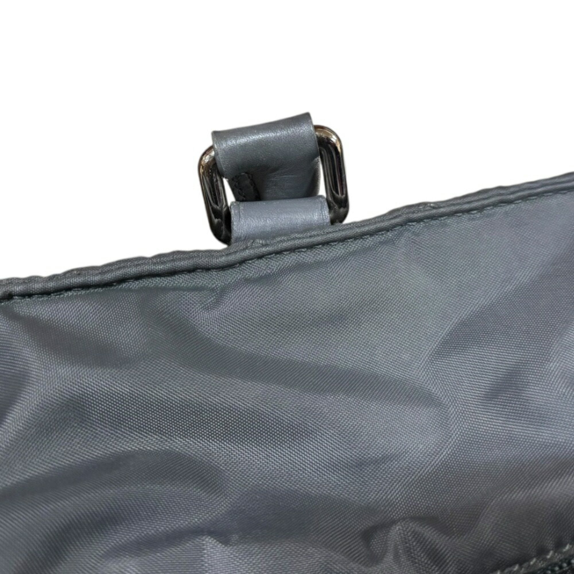 Chanel Gray Nylon Leather Tote Bag (Pre-Owned)