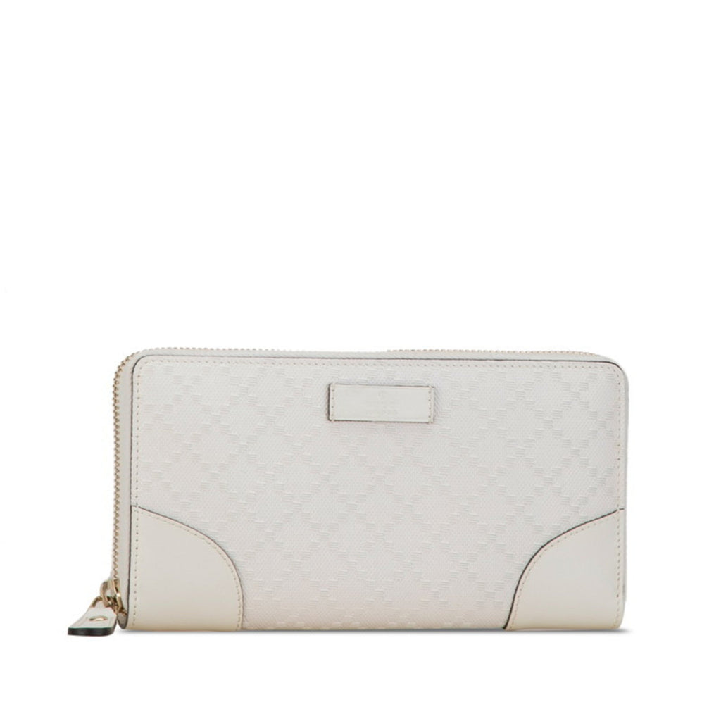Gucci White Pvc Leather Long Wallet (Bi-Fold) (Pre-Owned)