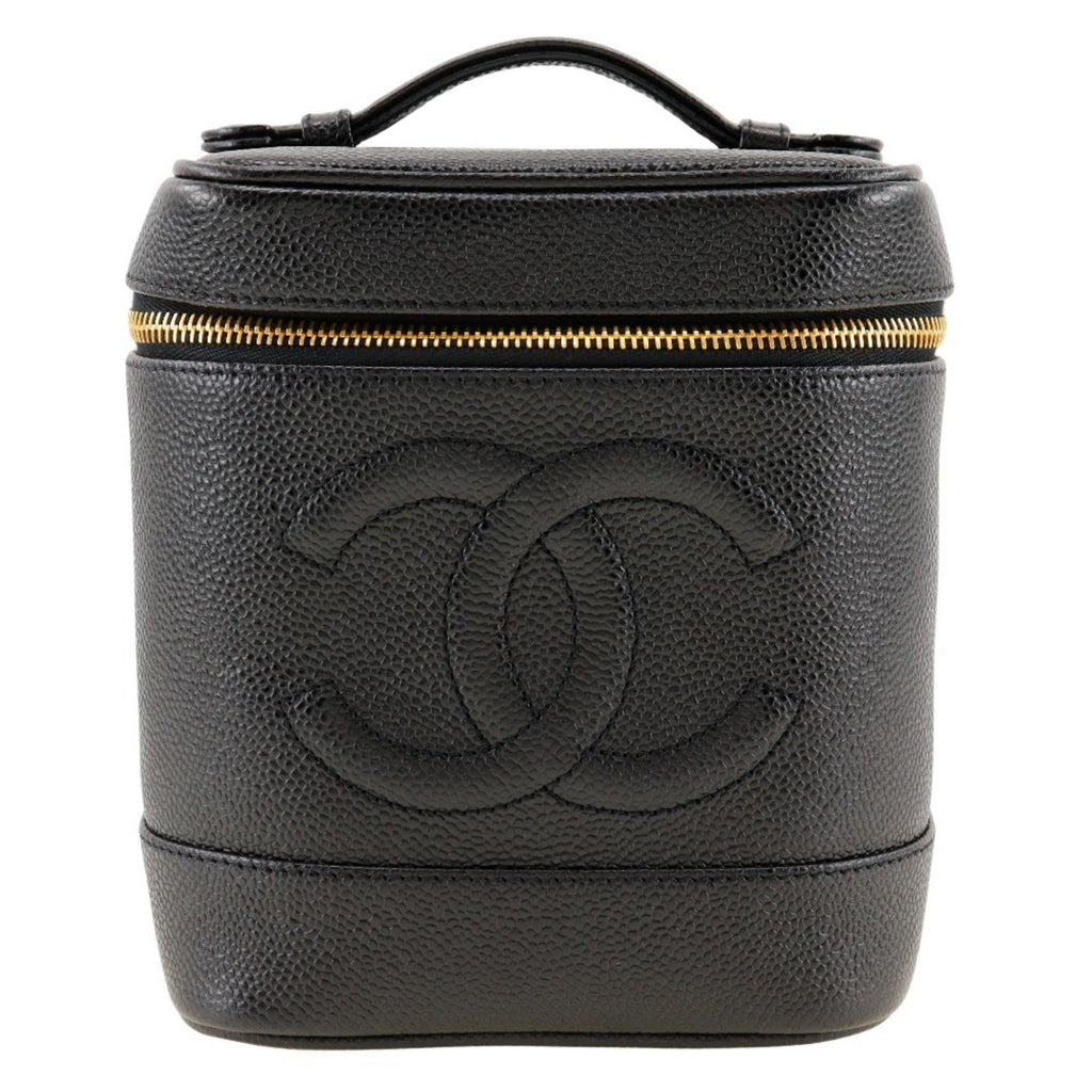 Chanel Caviar Skin Black Caviar Leather Handbag (Pre-Owned)