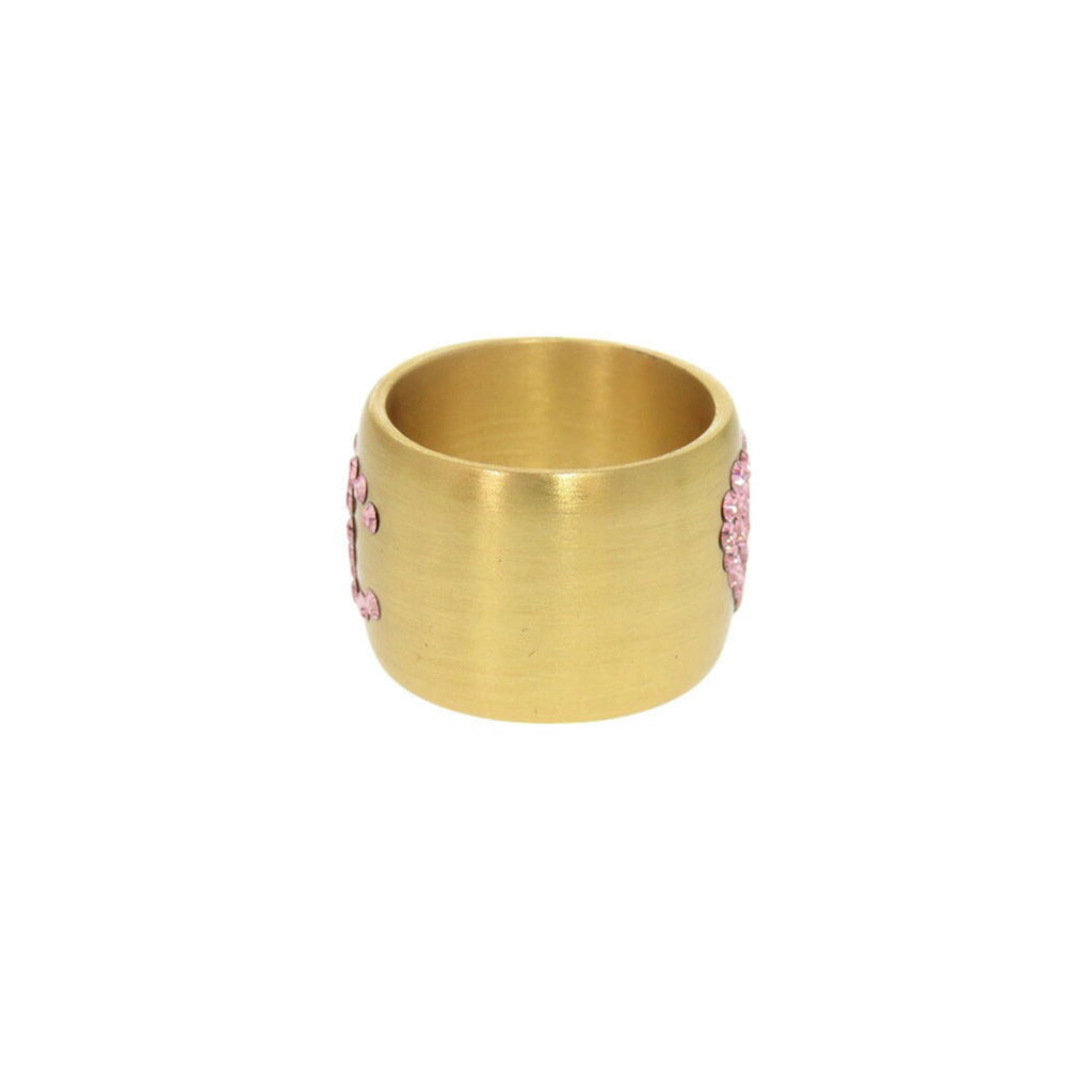 Chanel Gold Pink Gold Metal Band Ring (Pre-Owned)