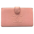 Chanel Pink Grained Calfskin Wallet (Bi-Fold) (Pre-Owned)