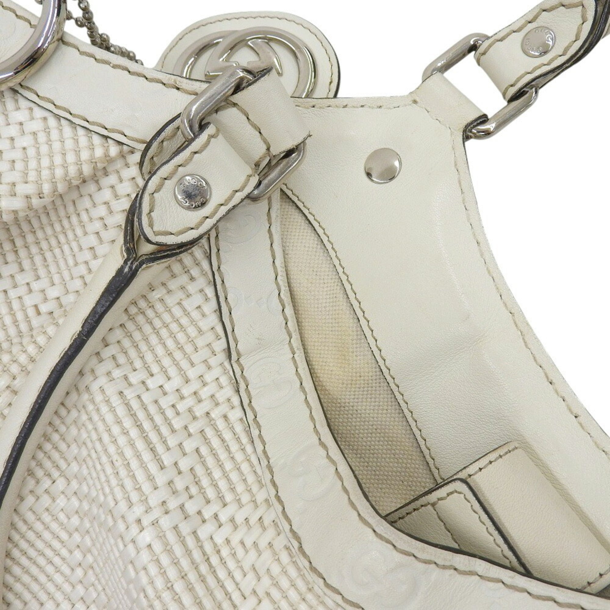 Gucci White Leather Handbag (Pre-Owned)
