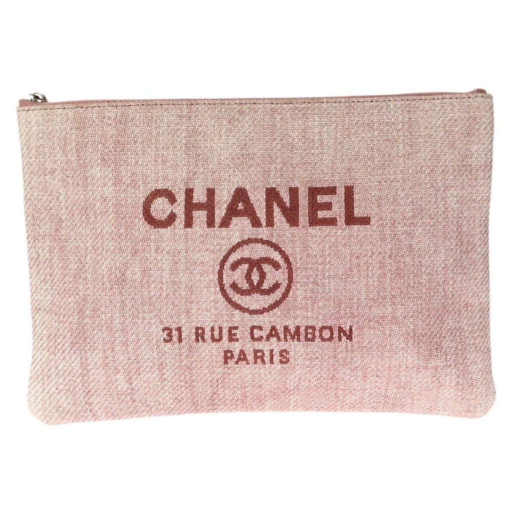 Chanel Pink Canvas Handbag Pouch (Pre-Owned)