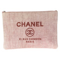 Chanel Pink Canvas Handbag Pouch (Pre-Owned)