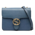 Gucci Blue Leather Shoulder Bag (Pre-Owned)