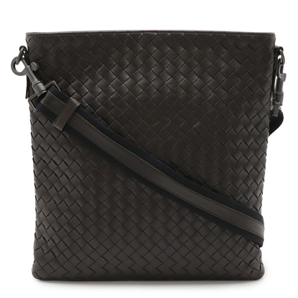 Bottega Veneta Brown Dark Brown Intrecciato Shoulder Bag (Pre-Owned)