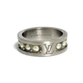 Louis Vuitton Artificial Pearl Metal Band Ring (Pre-Owned)