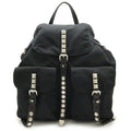 Prada Black Nero Nylon Leather Backpack (Pre-Owned)