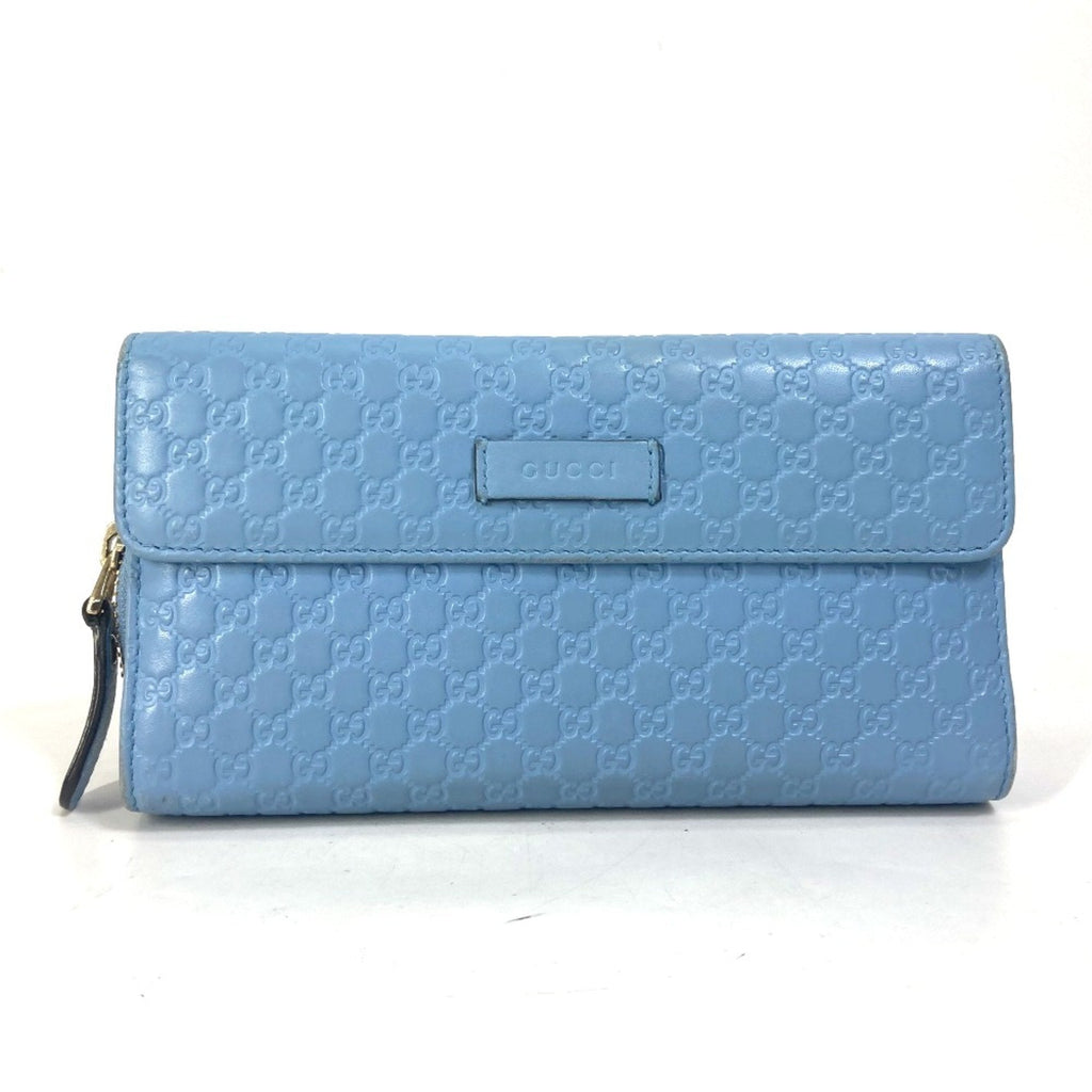 Gucci Blue Leather Long Wallet (Bi-Fold) (Pre-Owned)