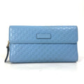Gucci Blue Leather Long Wallet (Bi-Fold) (Pre-Owned)
