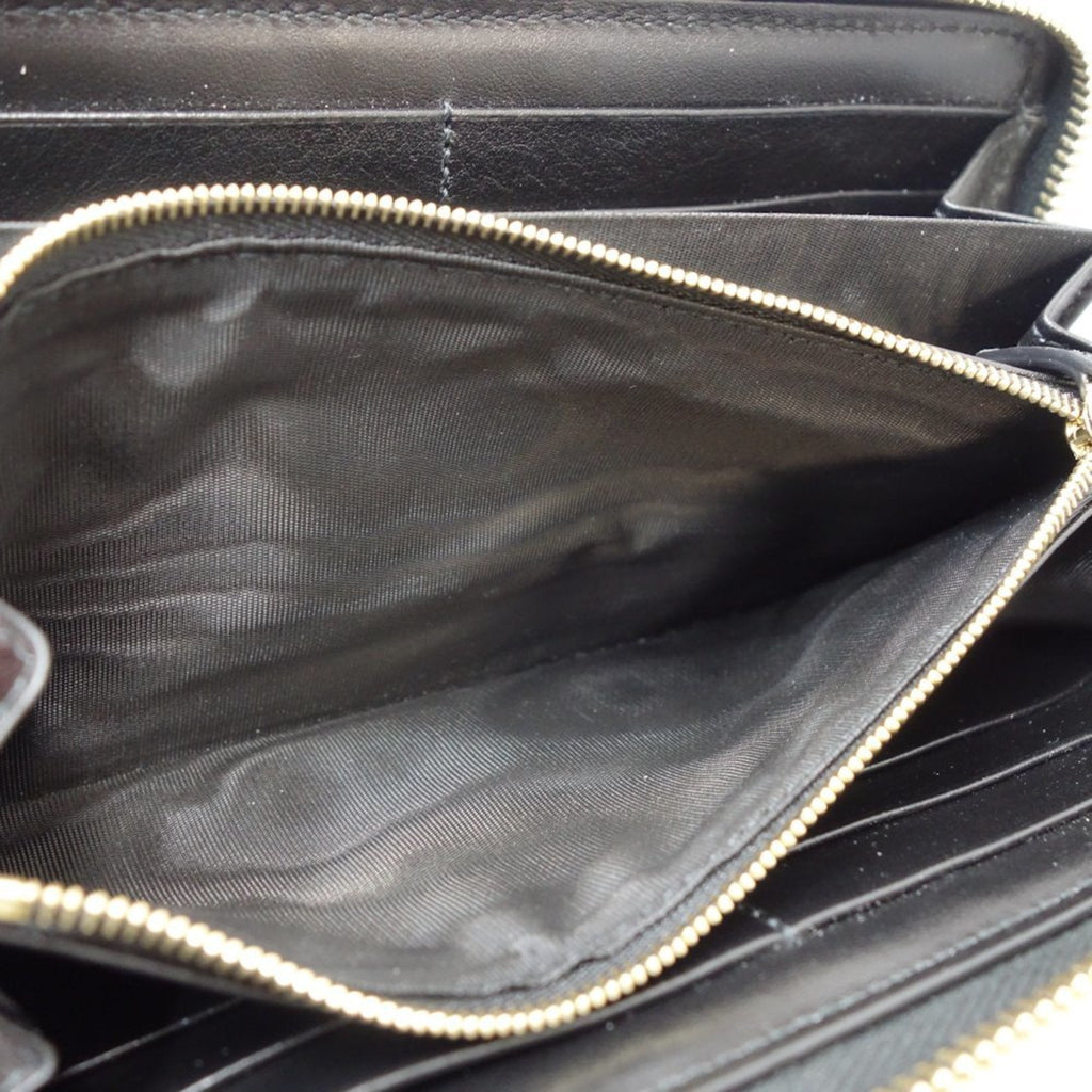 Gucci Black Leather Long Wallet (Bi-Fold) (Pre-Owned)