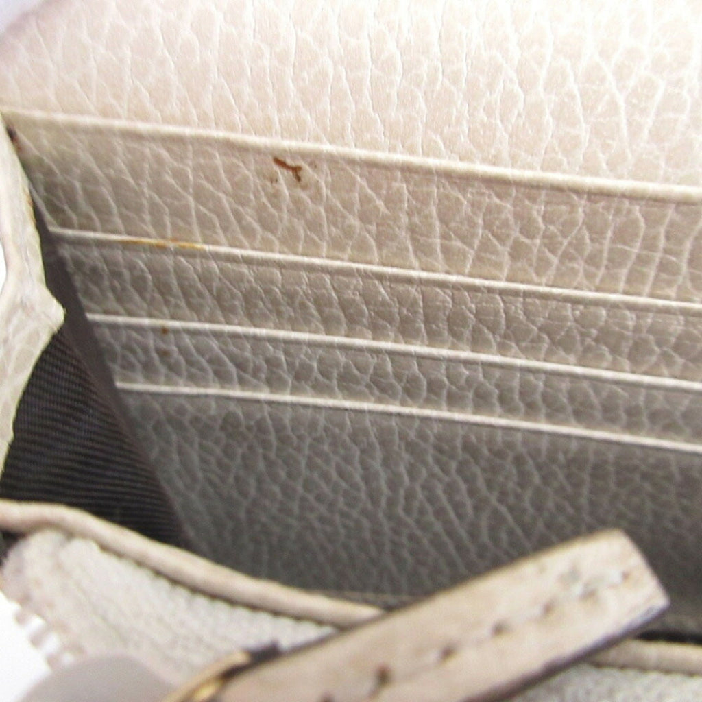 Gucci Beige Ivory Gg Canvas Leather Long Wallet (Bi-Fold) (Pre-Owned)
