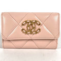 Chanel Pink Leather Coin Purse/Coin Case (Pre-Owned)