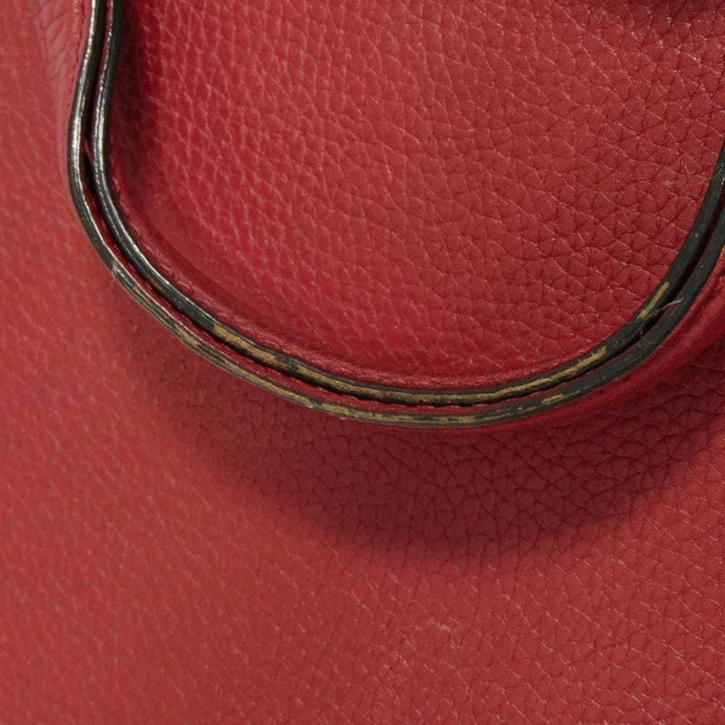 Gucci Gg Marmont Red Color Leather Handbag Shoulder Bag (Pre-Owned)