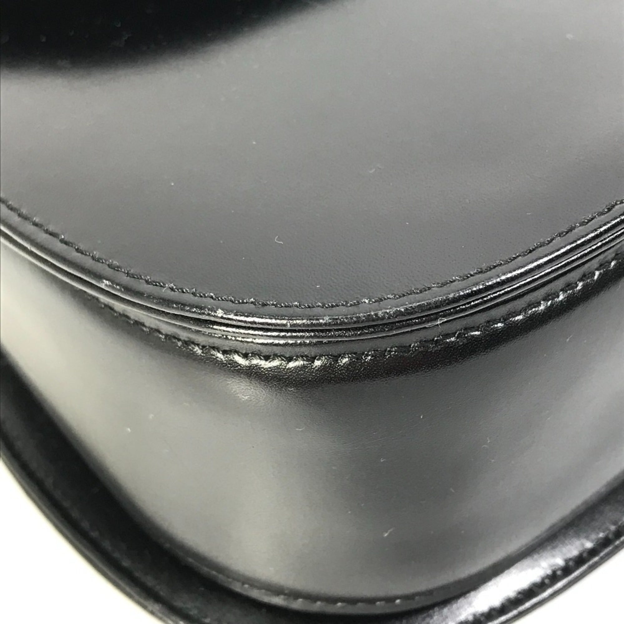 Gucci Black Leather Bamboo Handbag (Pre-Owned)