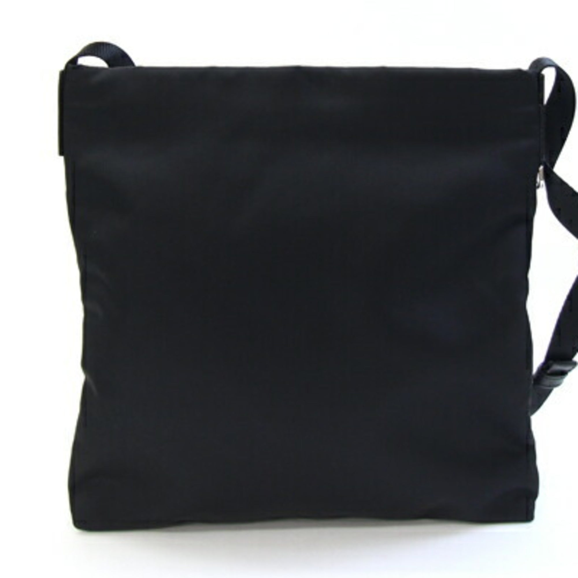 Prada Black Nylon Leather Shoulder Bag (Pre-Owned)