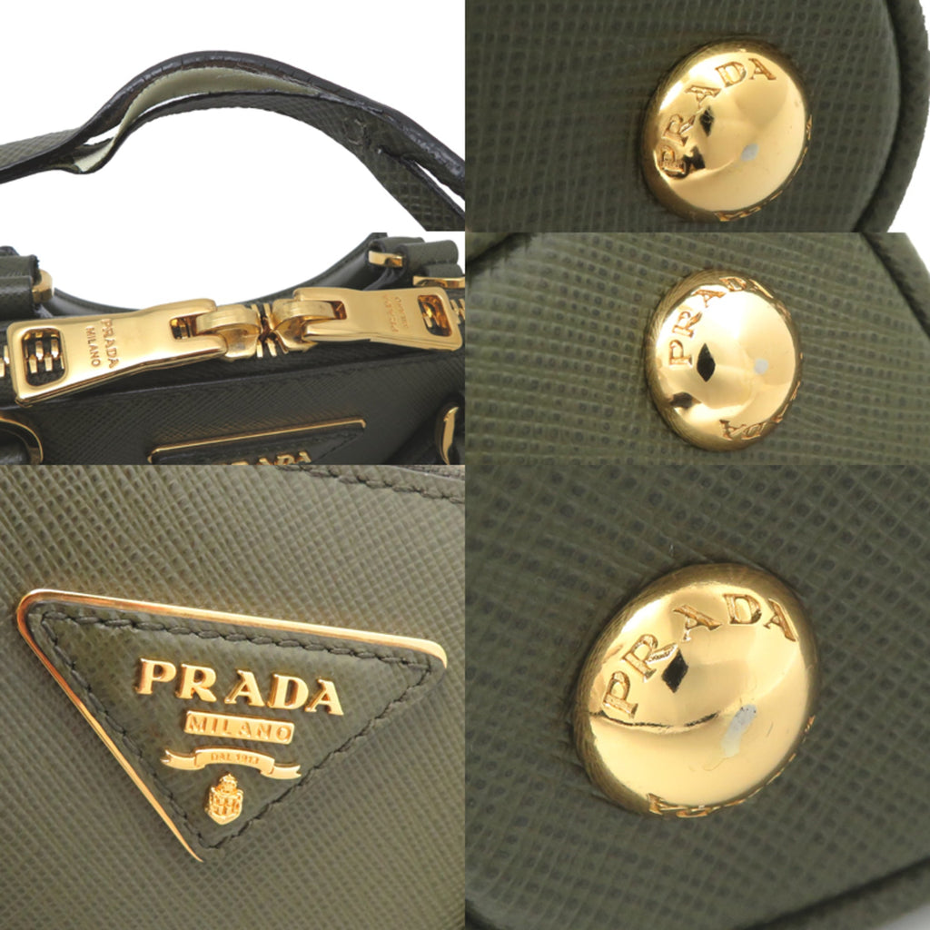 Prada Green Leather Handbag (Pre-Owned)