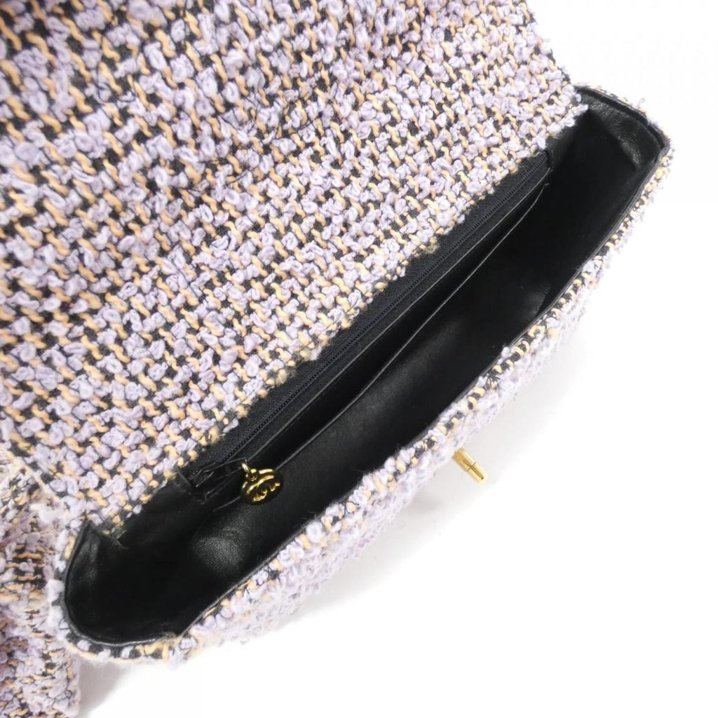 Chanel Light Purple Tweed Handbag (Pre-Owned)