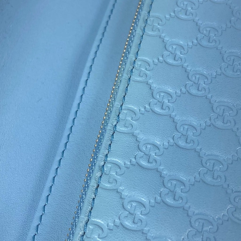 Gucci Blue Leather Chain/Shoulder Wallet (Pre-Owned)