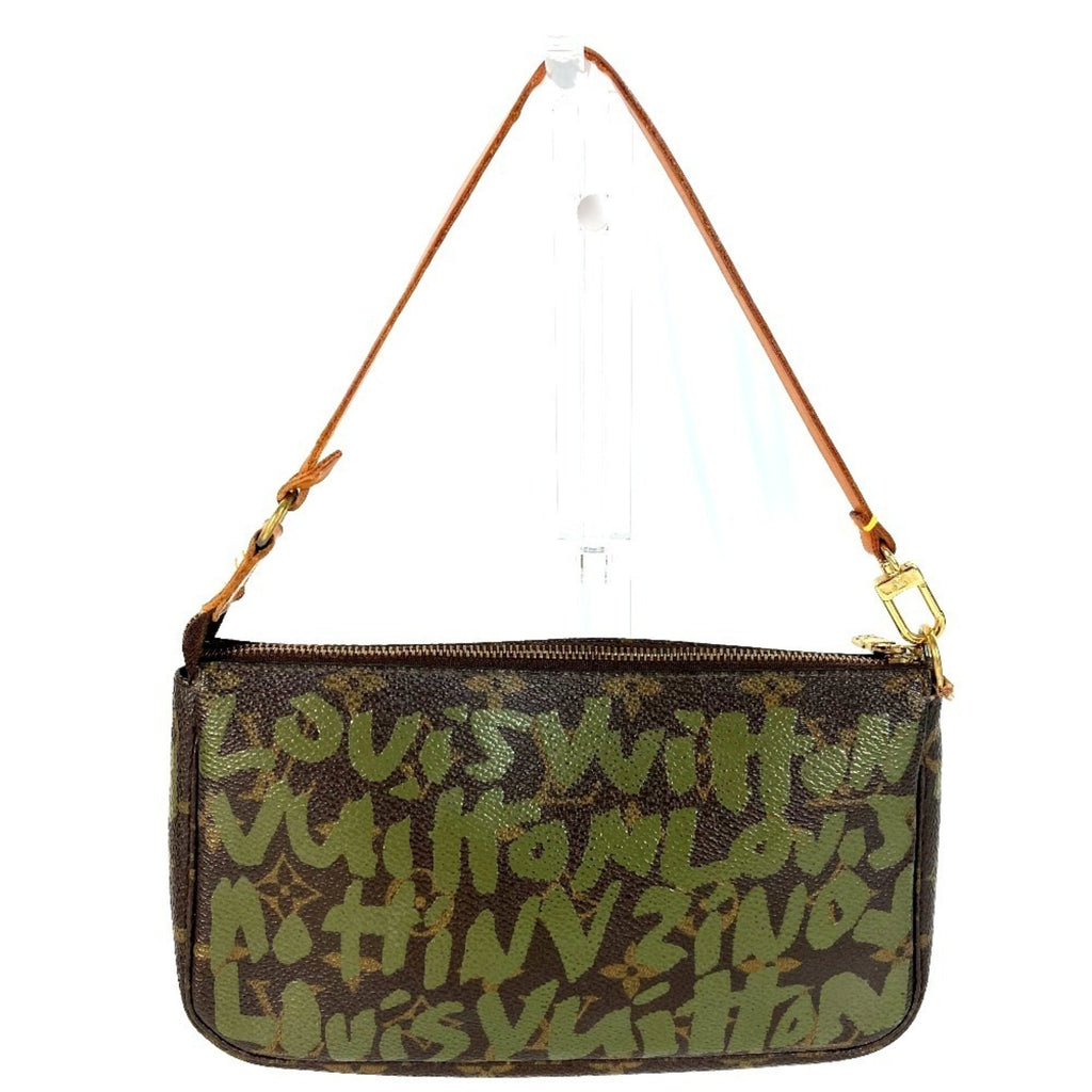 Louis Vuitton Khaki Monogram Graffiti Handbag Pochette Shoulder Bag (Pre-Owned)