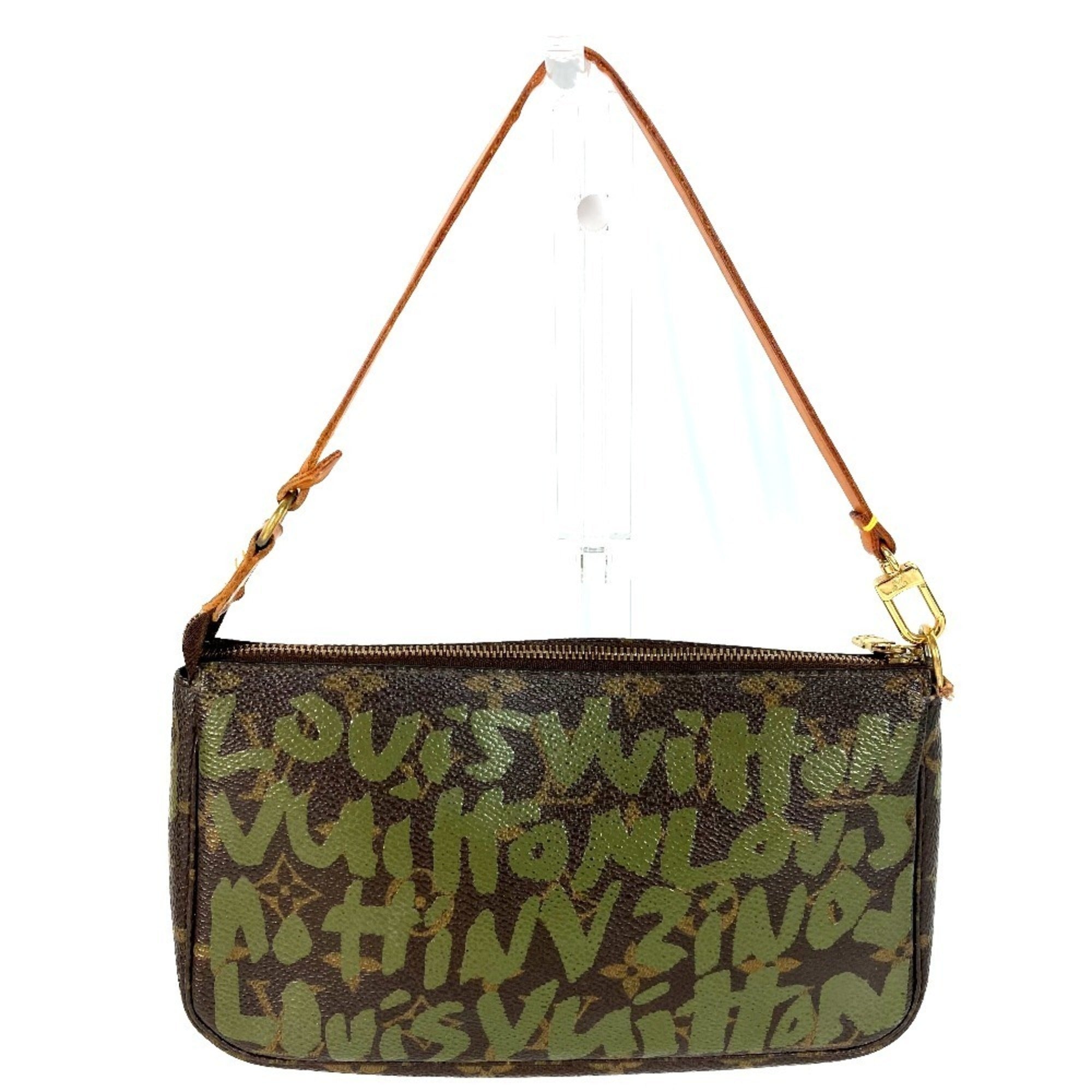 Louis Vuitton Khaki Monogram Graffiti Handbag Pochette Shoulder Bag (Pre-Owned)