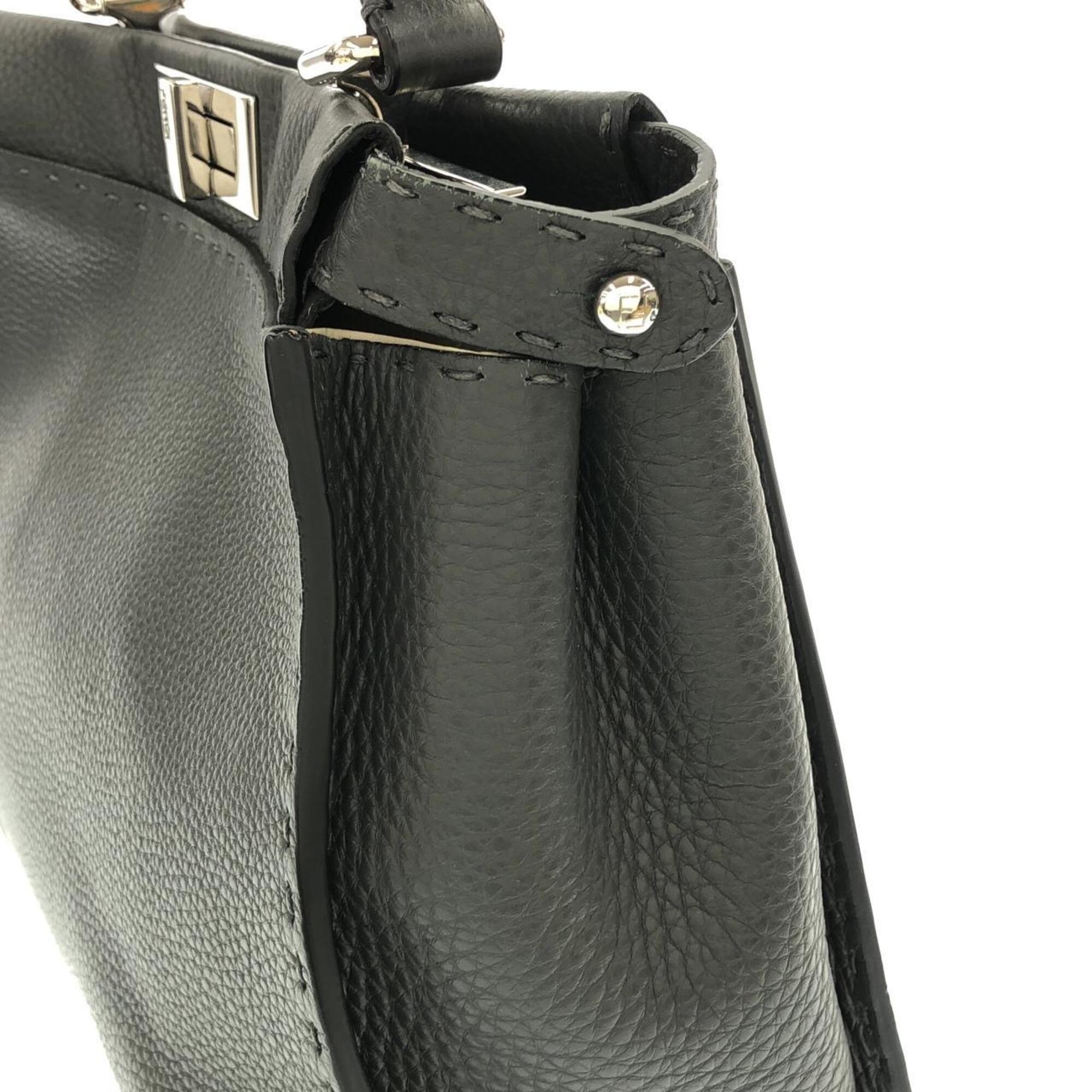 Fendi Gray Leather Handbag (Pre-Owned)