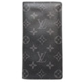 Louis Vuitton Monogram Eclipse Monogram Eclipse Noir Monogram Eclipse Long Wallet (Bi-Fold) (Pre-Owned)
