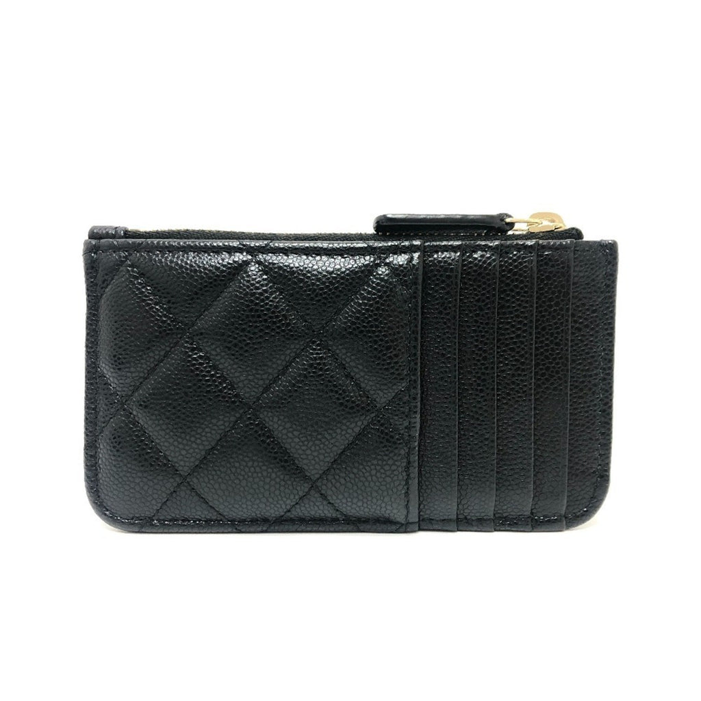 Chanel Black Grained Calfskin Coin Purse/Coin Case (Pre-Owned)