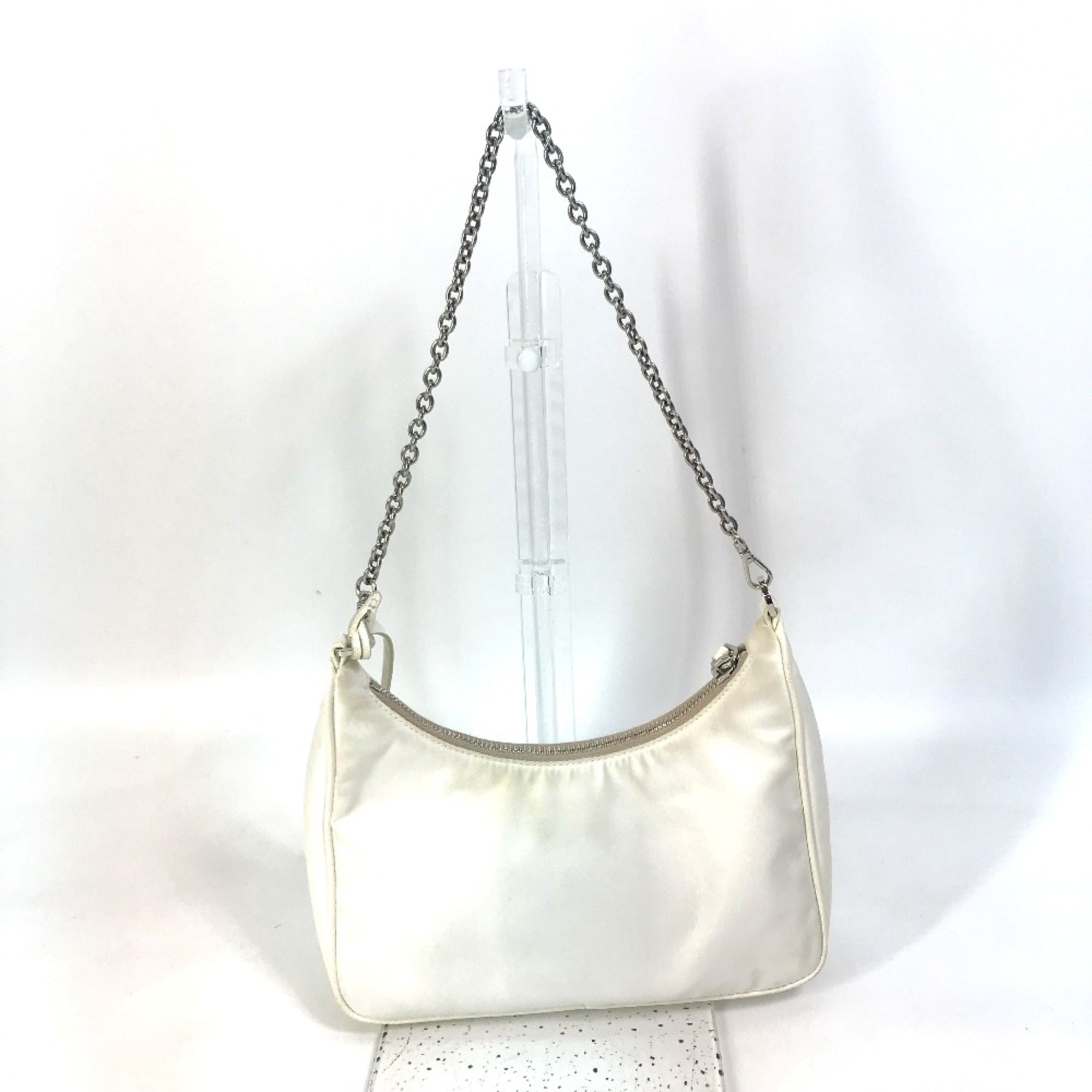 Prada White Cloth Shoulder Bag (Pre-Owned)