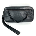 Louis Vuitton Black Noir Leather Clutch Bag Pouch (Pre-Owned)