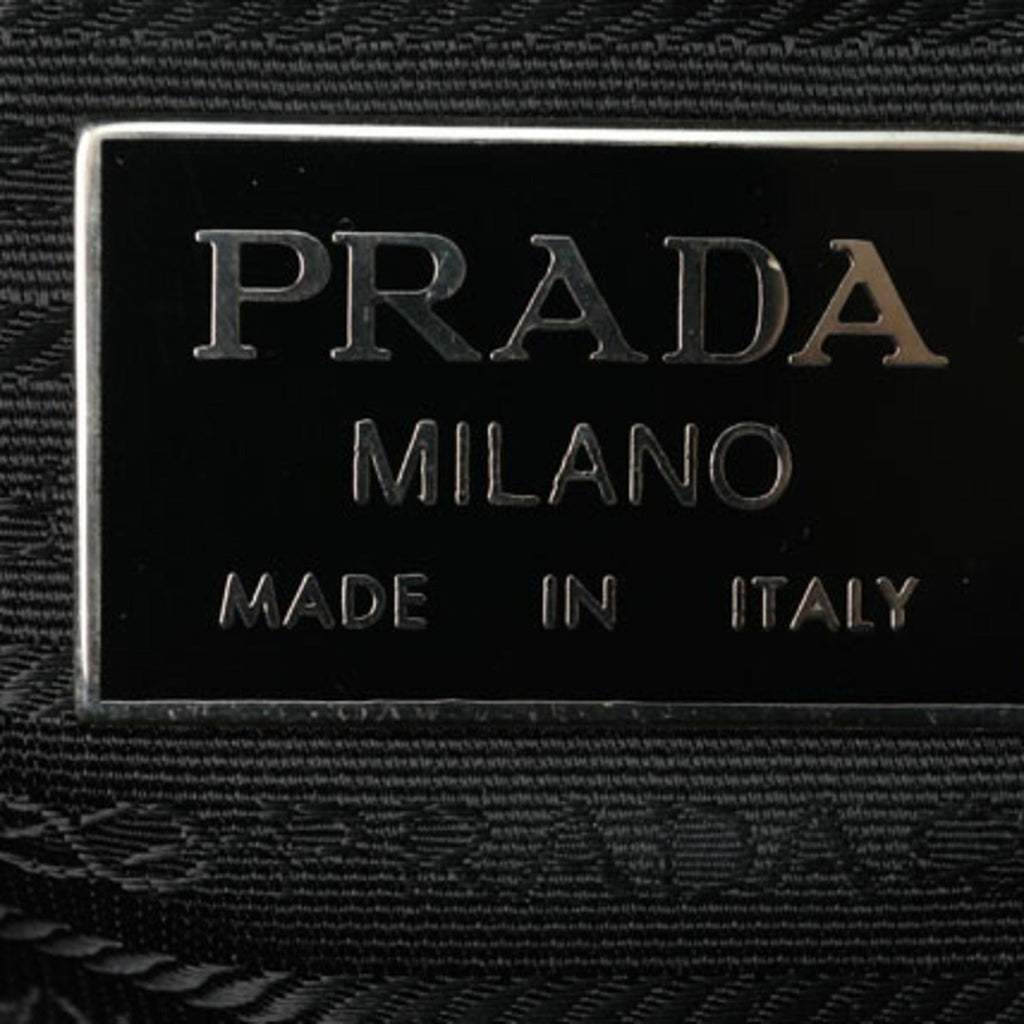Prada Black Nero Nylon Boston Bag Shoulder Bag (Pre-Owned)
