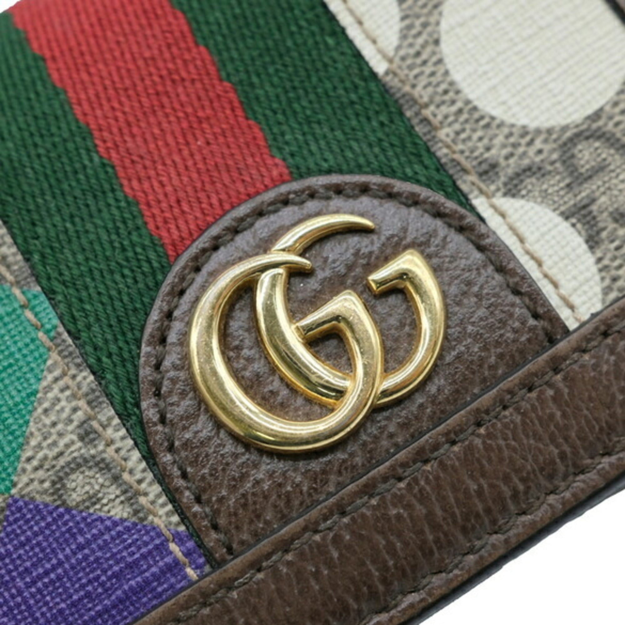 Gucci Beige Brown Multi-Color Gg Supreme Wallet (Bi-Fold) (Pre-Owned)
