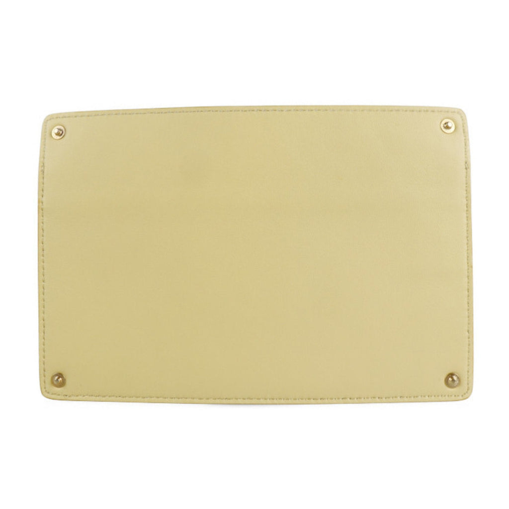 Fendi Cream Yellow Leather Pouch (Pre-Owned)