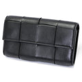 Bottega Veneta Black Leather Long Wallet (Bi-Fold) (Pre-Owned)