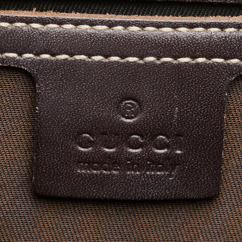 Gucci Beige Brown Pvc Leather Shoulder Bag Tote Bag (Pre-Owned)