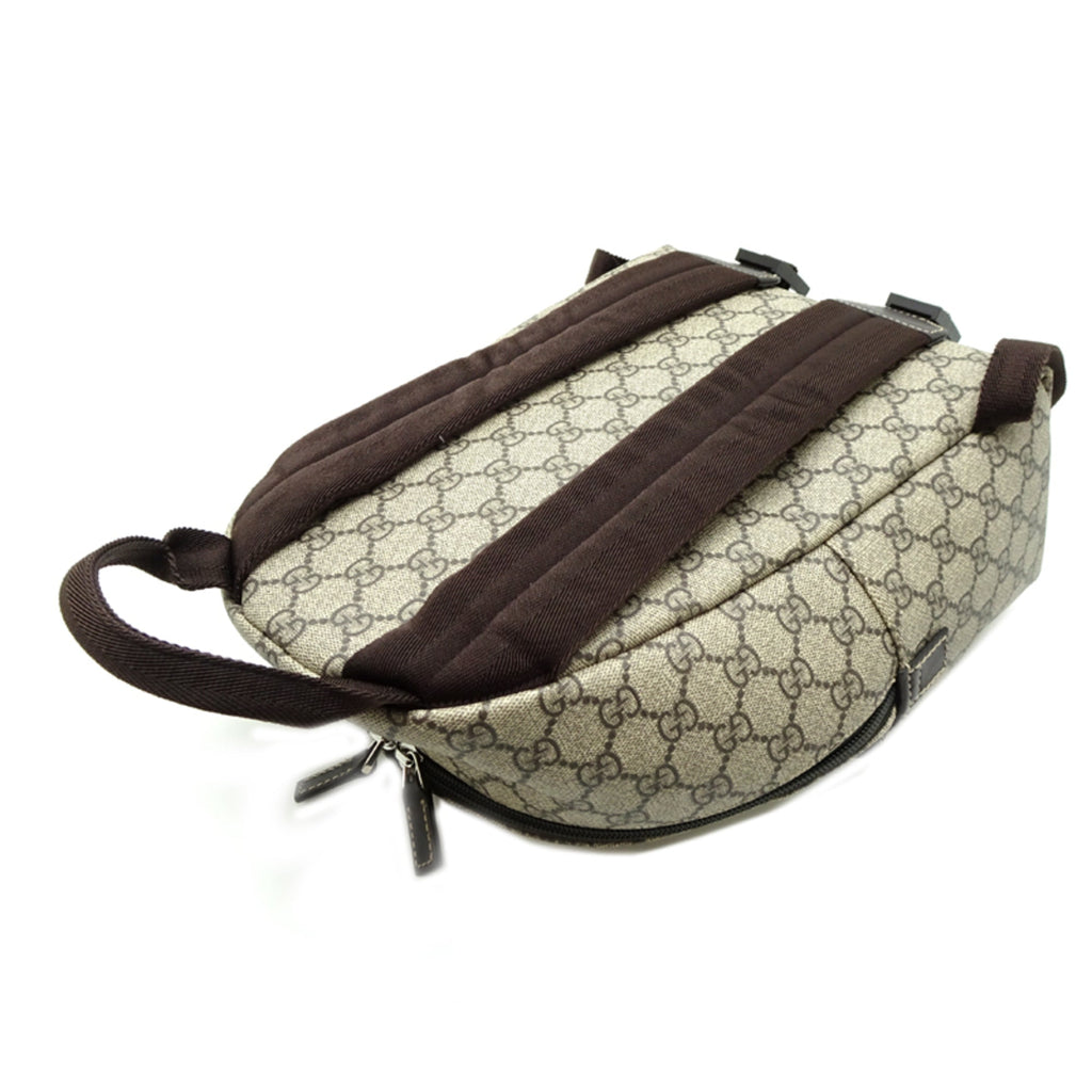 Gucci Brown Gg Supreme Leather Backpack (Pre-Owned)