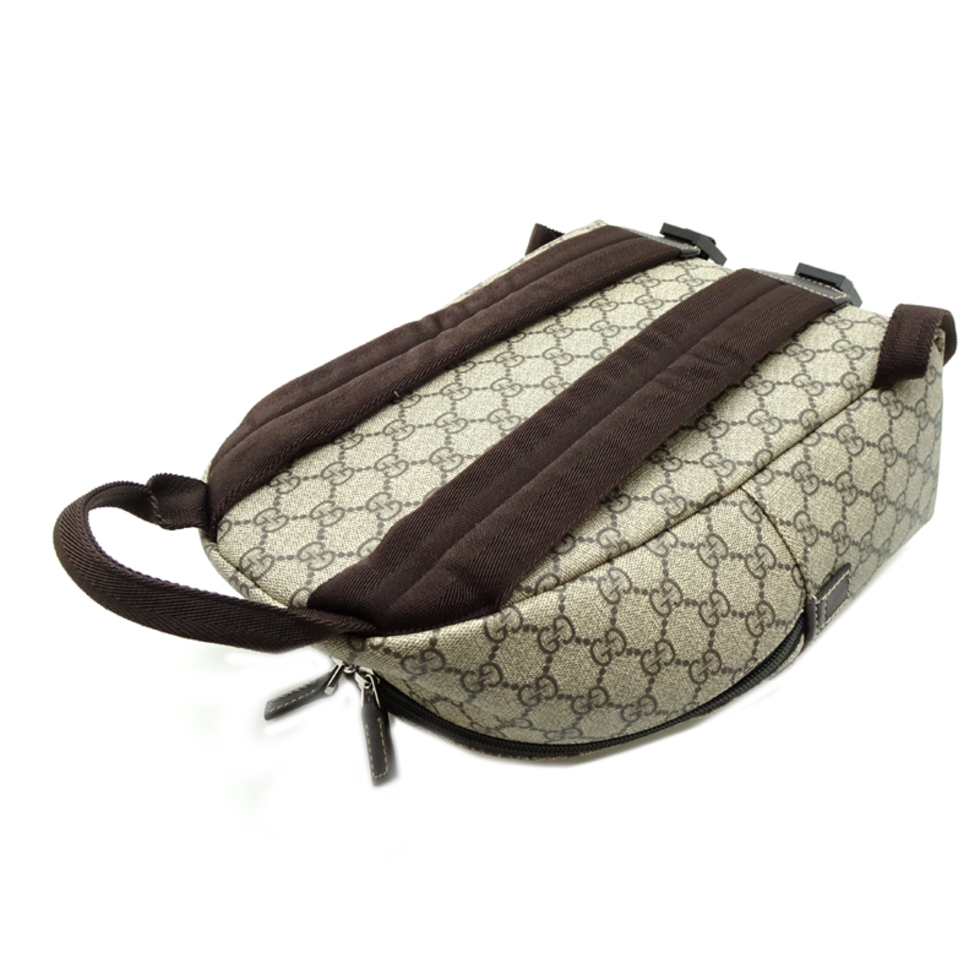 Gucci Brown Gg Supreme Leather Backpack (Pre-Owned)
