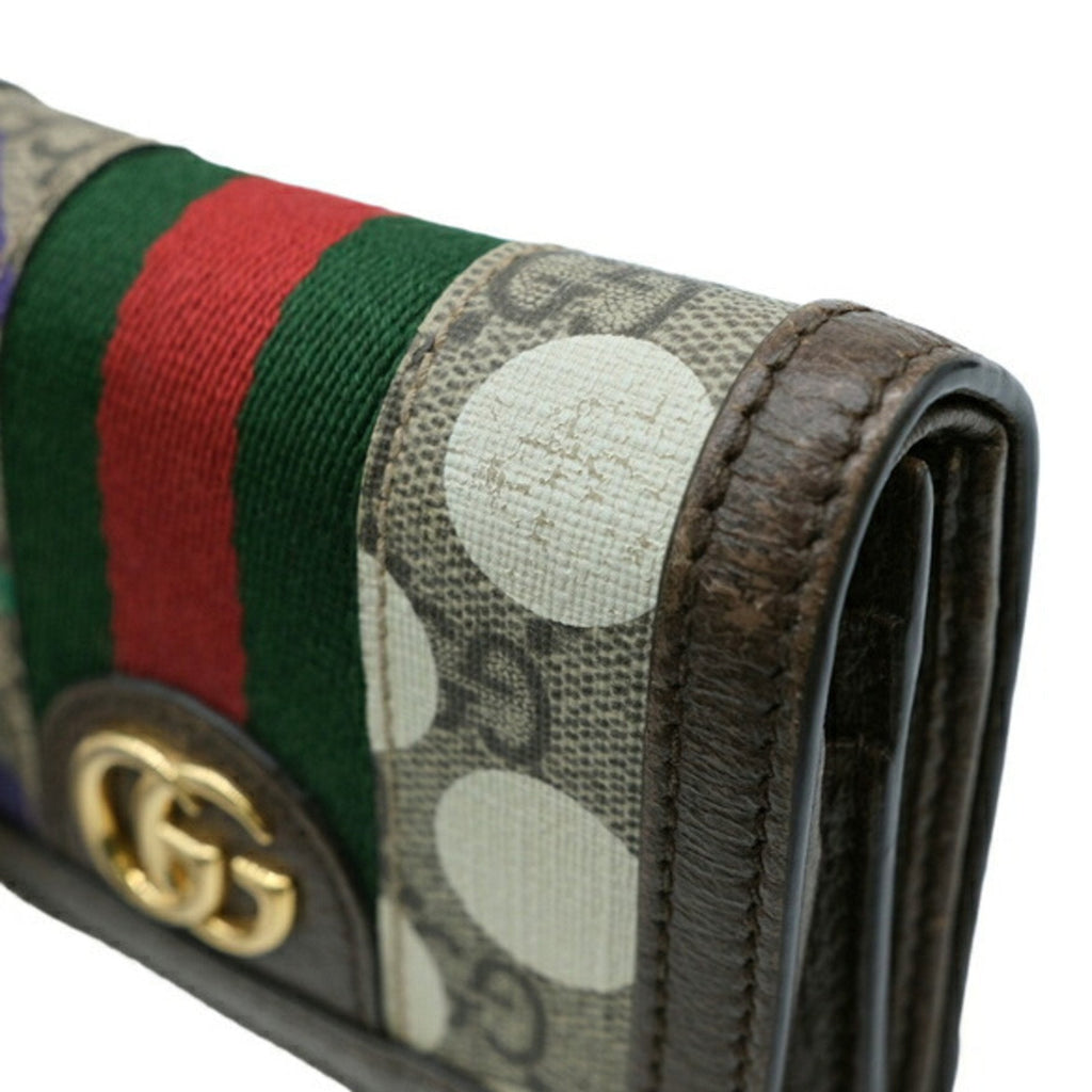 Gucci Beige Brown Multi-Color Gg Supreme Wallet (Bi-Fold) (Pre-Owned)