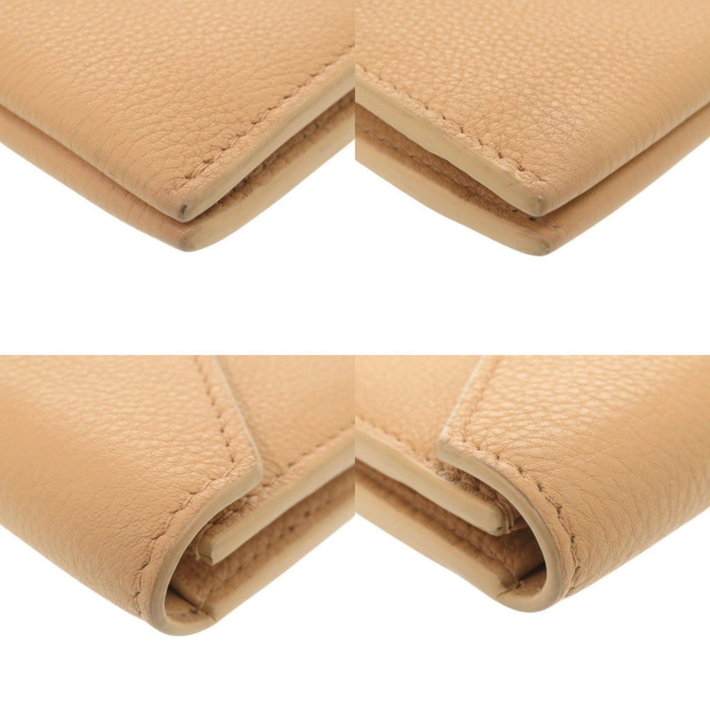 Bottega Veneta Beige Leather Wallet (Bi-Fold) (Pre-Owned)