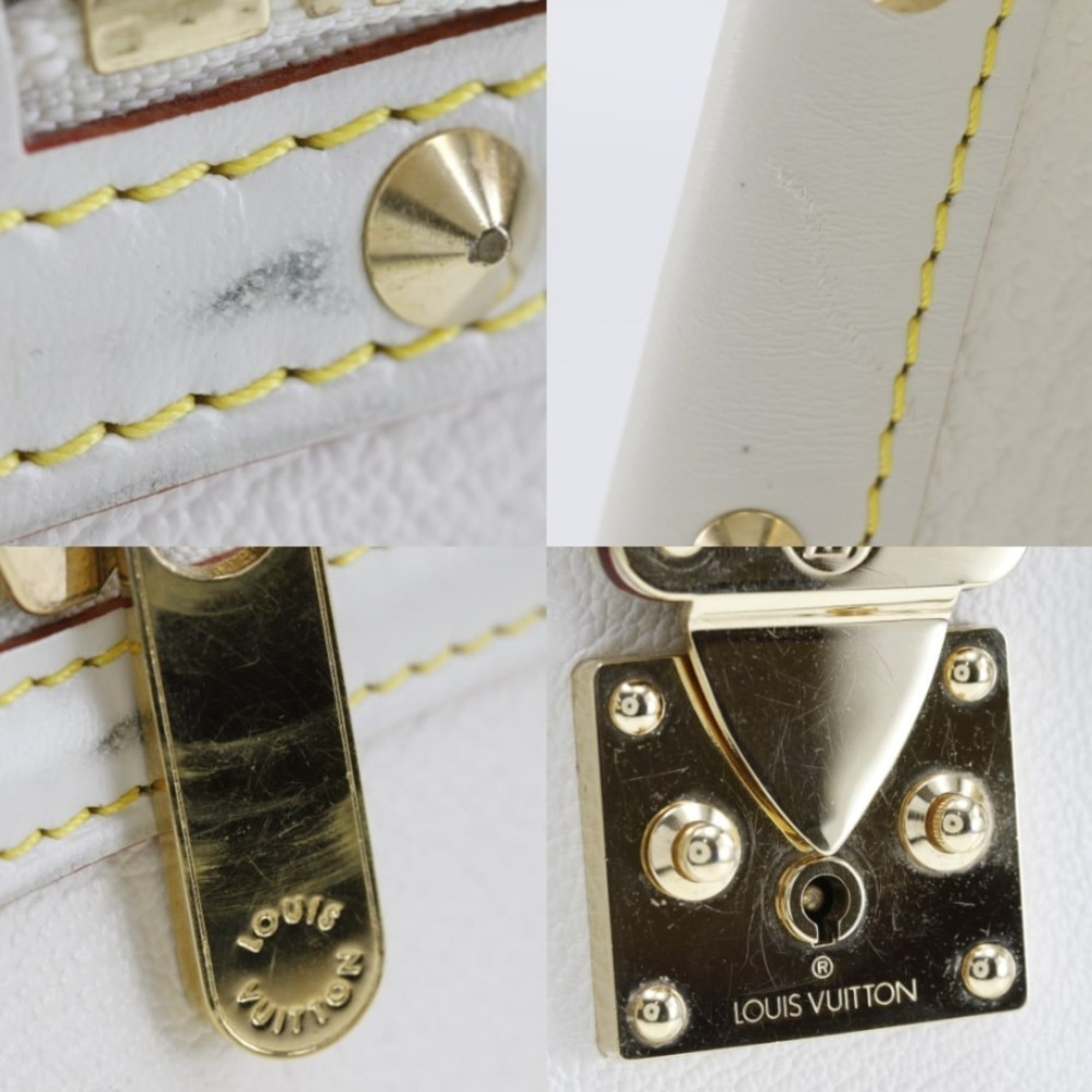 Louis Vuitton Blanc Leather Handbag (Pre-Owned)