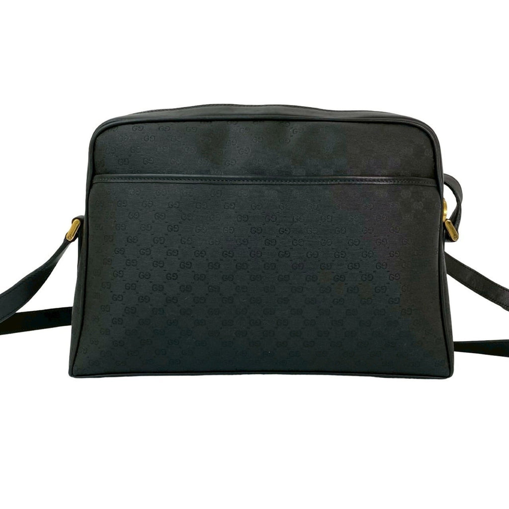 Gucci Black Leather Pvc Pochette Shoulder Bag (Pre-Owned)